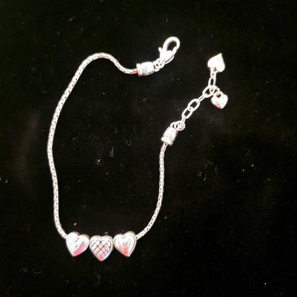 Brighton Jewelry Brighton Silver Chain 3 Puffed Sliding Charms